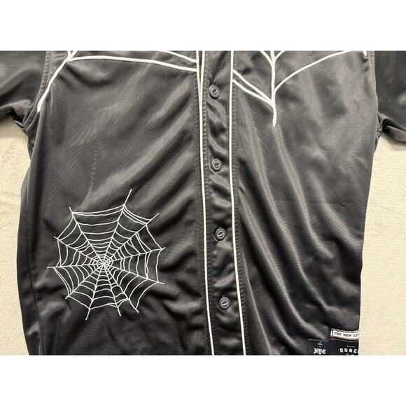 40 Oz New York Forty Ounce NYC Black Spider Web Baseball Jersey Large - Picture 3 of 15